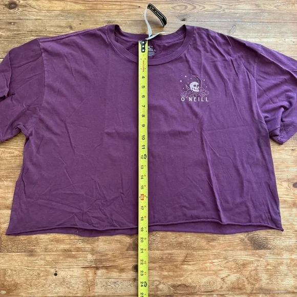 O'Neill Oversized Purple Skull Dreamer Cotton Short Sleeve T-Shirt Women's L NWT - Picture 8 of 11